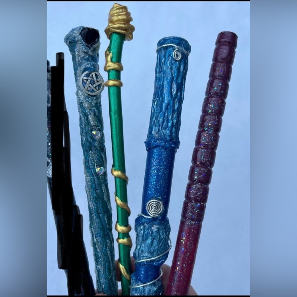 Magic Wands - Handmade Oak Hardwood Wooden Hand Painted – Ethically Sourced.